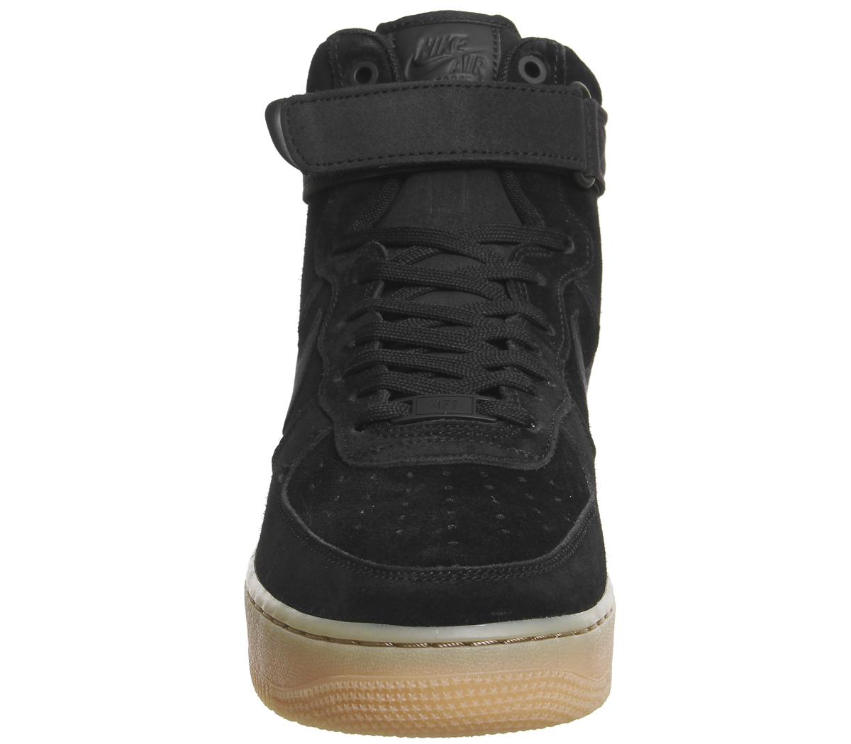 black suede air force 1 mid