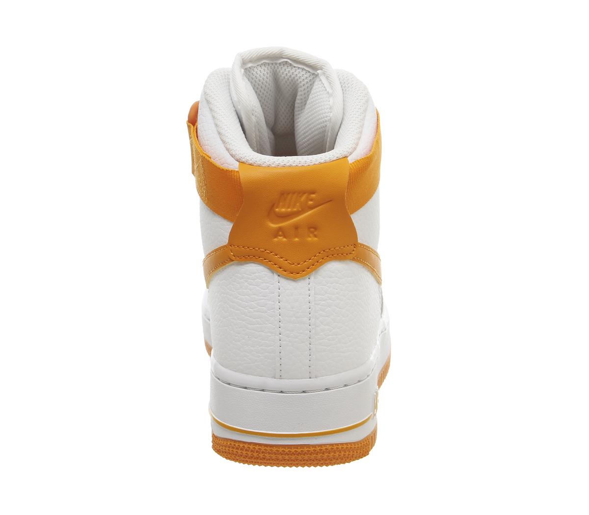 NikeAir Force 1 HiWhite Orange Peel Campfire Orange F
