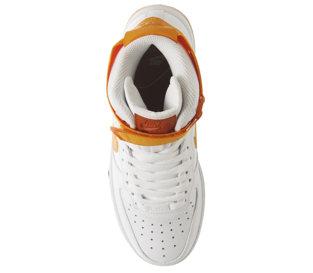 NikeAir Force 1 HiWhite Orange Peel Campfire Orange F