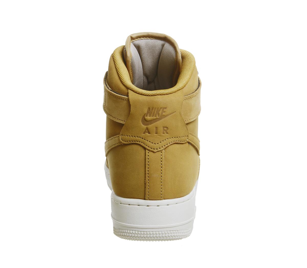 NikeAir Force 1 HiMonarch Wheat Gold Black