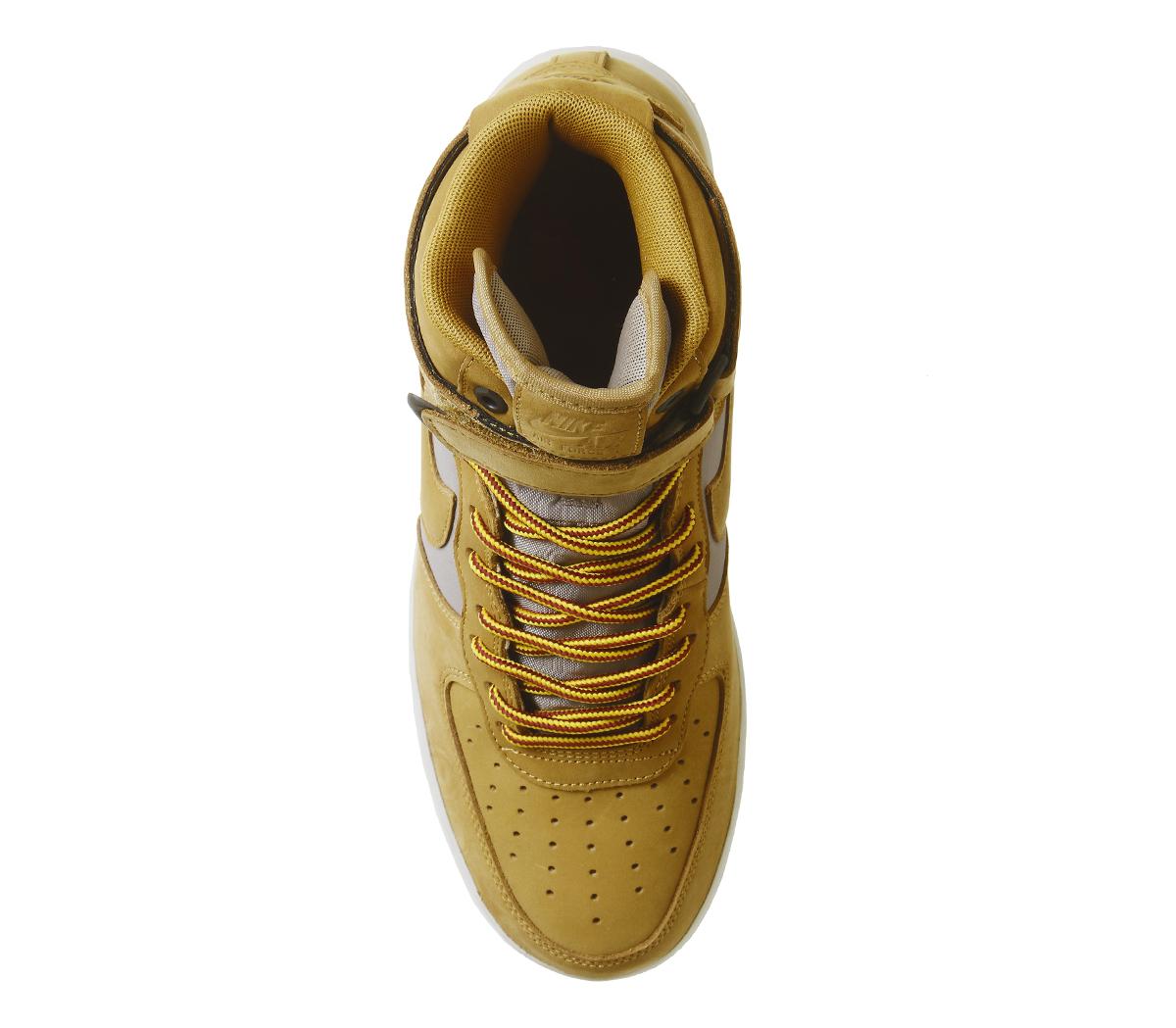 NikeAir Force 1 HiMonarch Wheat Gold Black