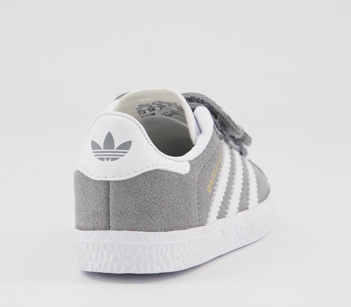 adidasGazelle 2 Infant TrainersGrey White