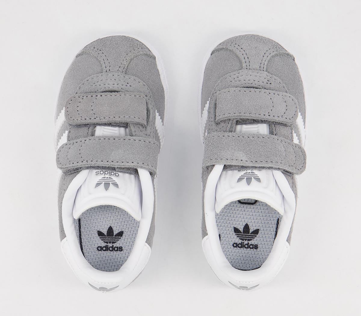adidasGazelle 2 Infant TrainersGrey White