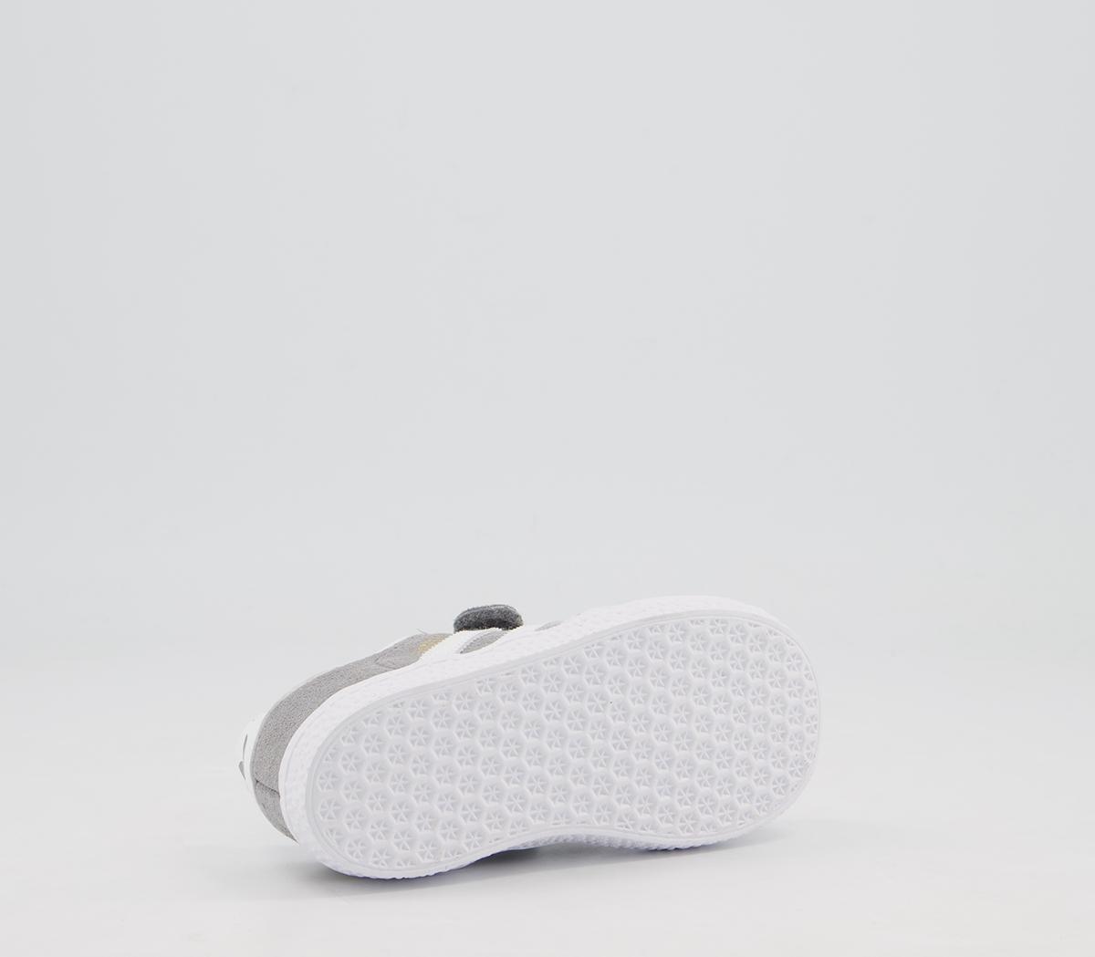 adidasGazelle 2 Infant TrainersGrey White