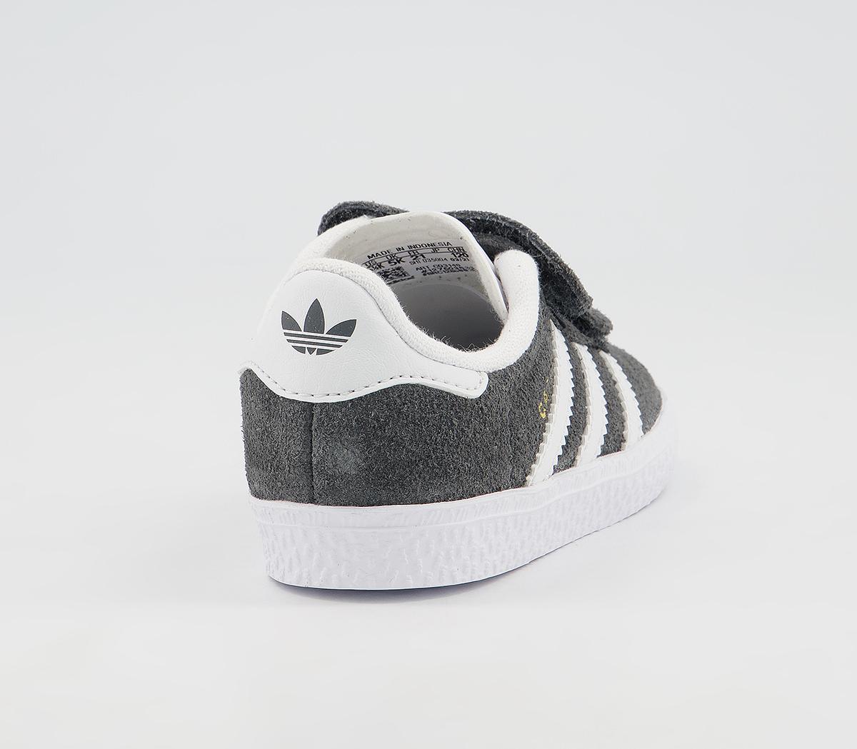adidas Gazelle 2 Infant Trainers adidas Gazelle 2 Infant Trainers Dark Grey White V