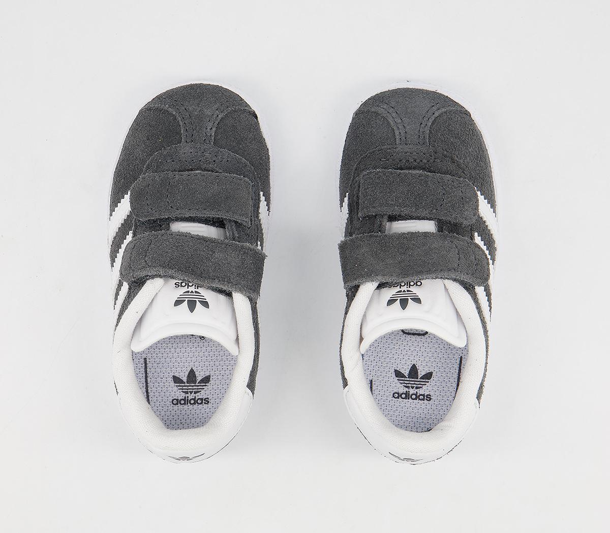 adidas Gazelle 2 Infant Trainers adidas Gazelle 2 Infant Trainers Dark Grey White V
