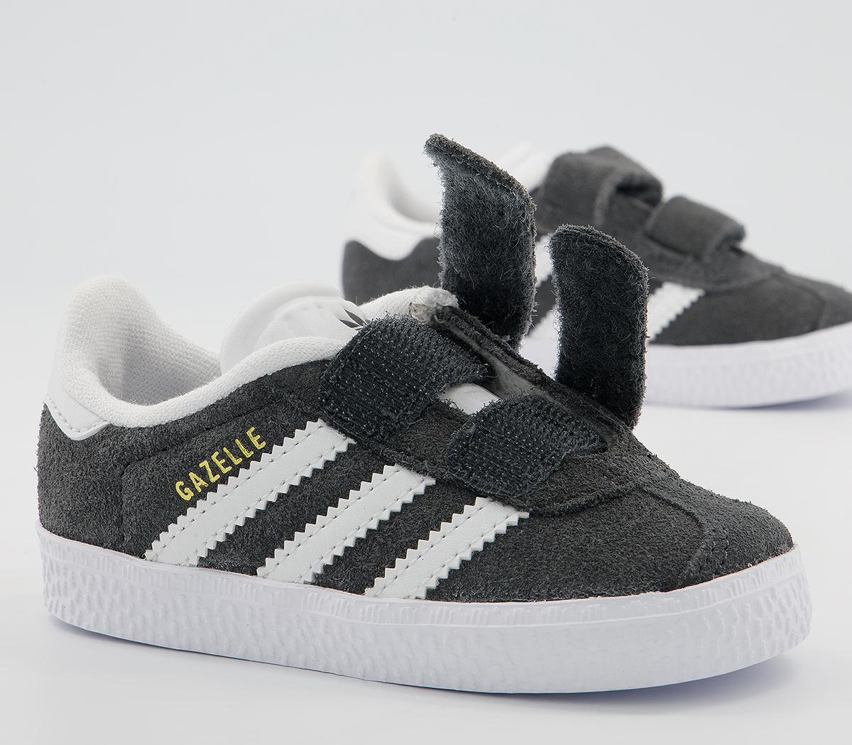 adidas Gazelle 2 Infant Trainers adidas Gazelle 2 Infant Trainers Dark Grey White V