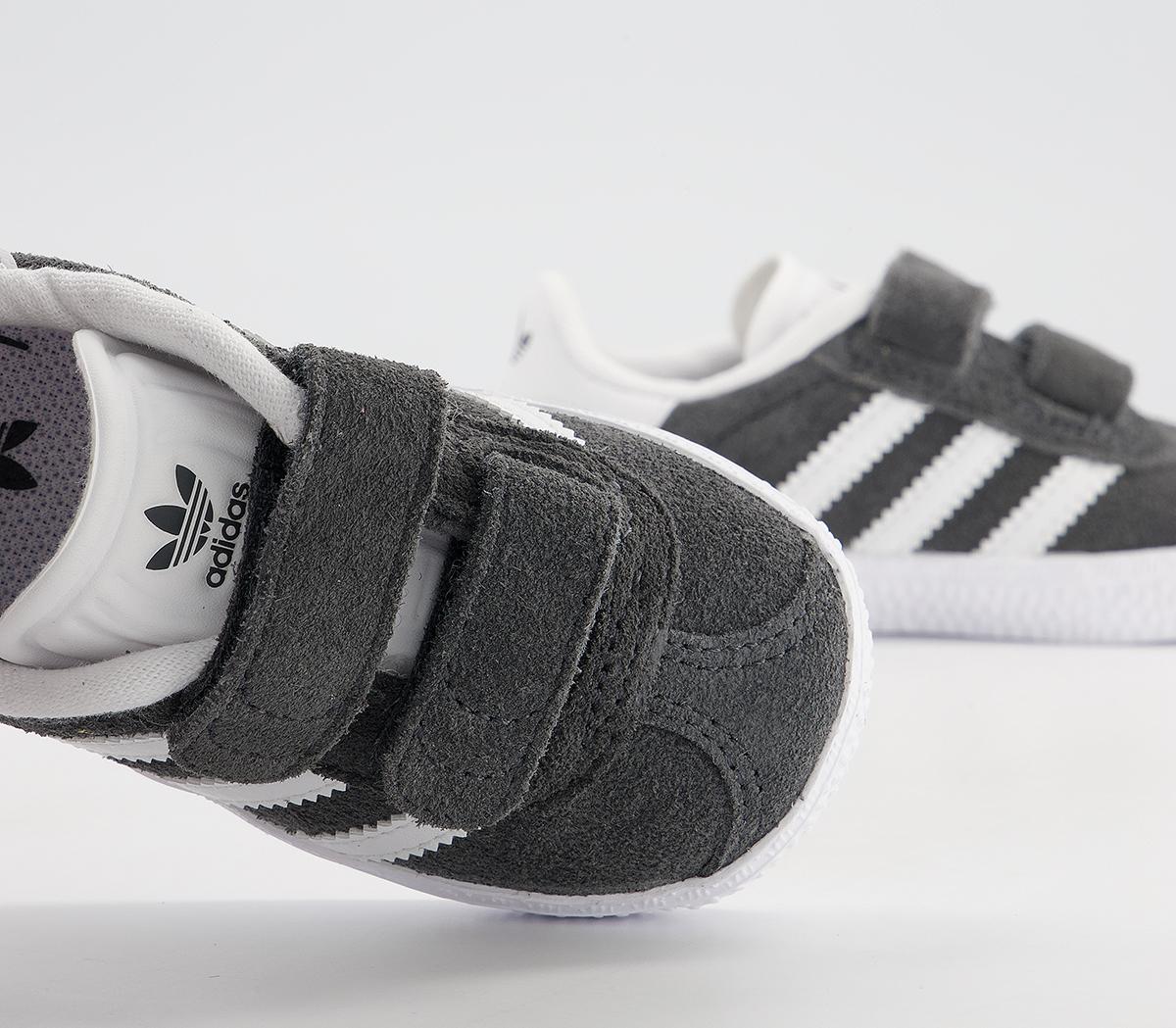 adidas Gazelle 2 Infant Trainers adidas Gazelle 2 Infant Trainers Dark Grey White V
