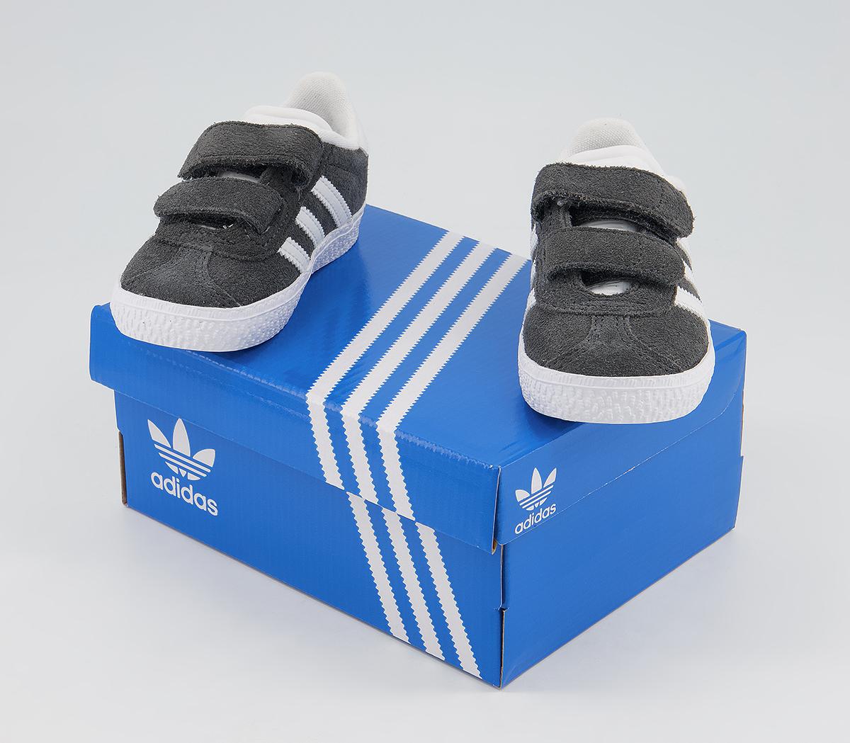 adidas Gazelle 2 Infant Trainers adidas Gazelle 2 Infant Trainers Dark Grey White V