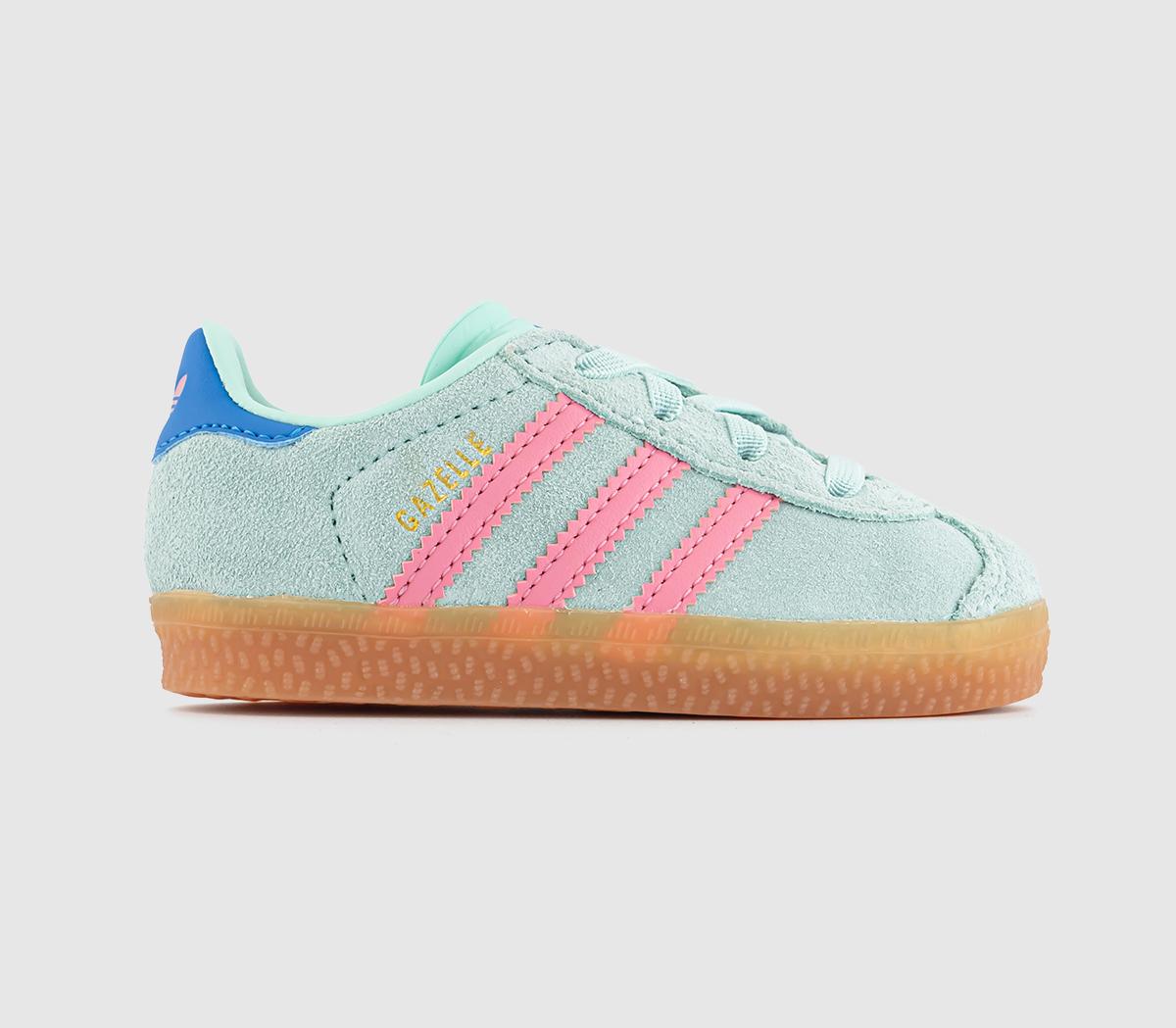 adidasGazelle 2 Infant Trainers adidasGazelle 2 Infant TrainersClear Mint Bliss Pink Bright Blue