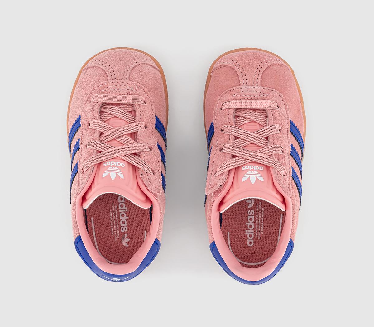 adidas Gazelle 2 Infant Trainers adidas Gazelle 2 Infant Trainers Semi Pink Spark Lucid Blue Lucid Blue