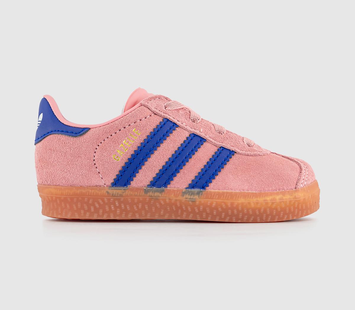 adidas Gazelle 2 Infant Trainers Semi Pink Spark Lucid Blue Lucid Blue Unisex