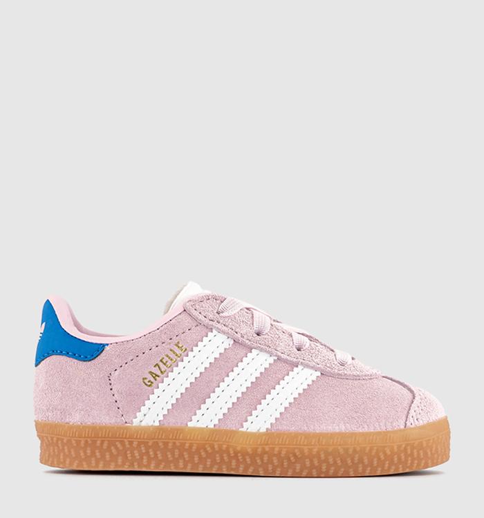adidas Gazelle 2 Infant Trainers Pink White Bluebird
