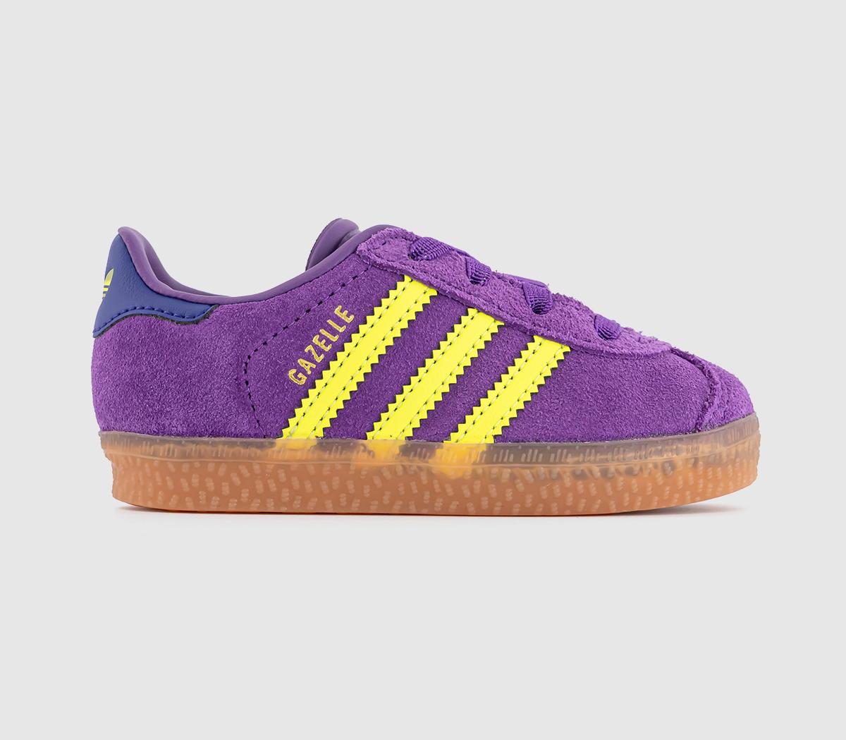adidasGazelle 2 Infant Trainers adidasGazelle 2 Infant TrainersActive Purple Solar Yellow Collegiate Purple