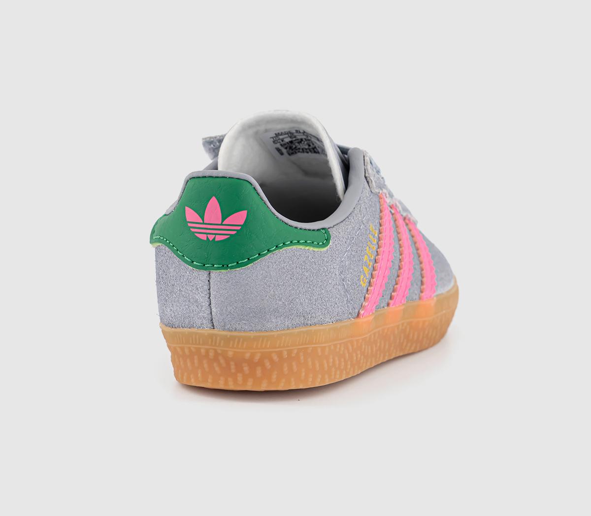 adidasGazelle 2 Infant TrainersHalo Silver Pink Green