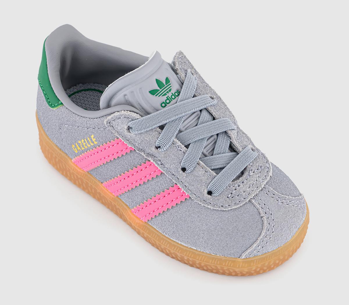 adidasGazelle 2 Infant TrainersHalo Silver Pink Green