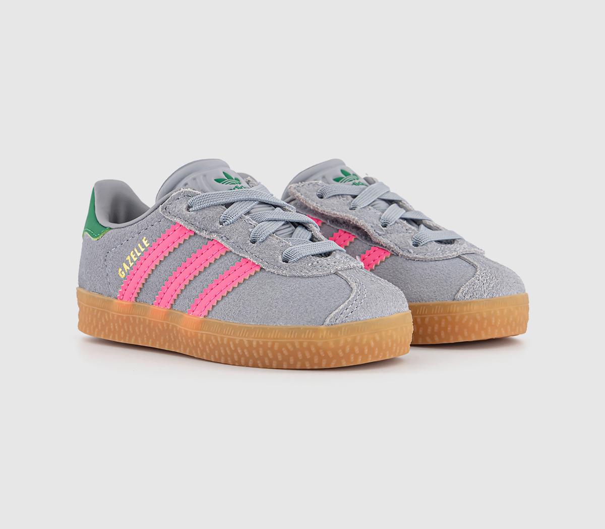 adidasGazelle 2 Infant TrainersHalo Silver Pink Green