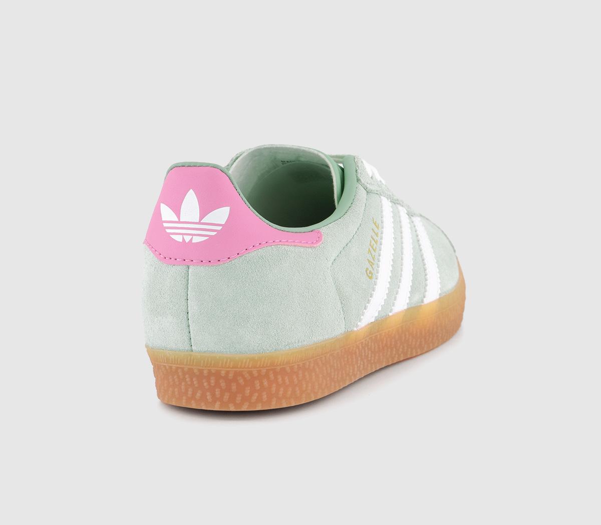 adidasGazelle 2 Kids Trainers adidasGazelle 2 Kids TrainersHazy Green White Bliss Pink