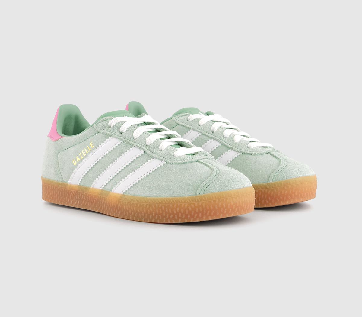adidasGazelle 2 Kids Trainers adidasGazelle 2 Kids TrainersHazy Green White Bliss Pink