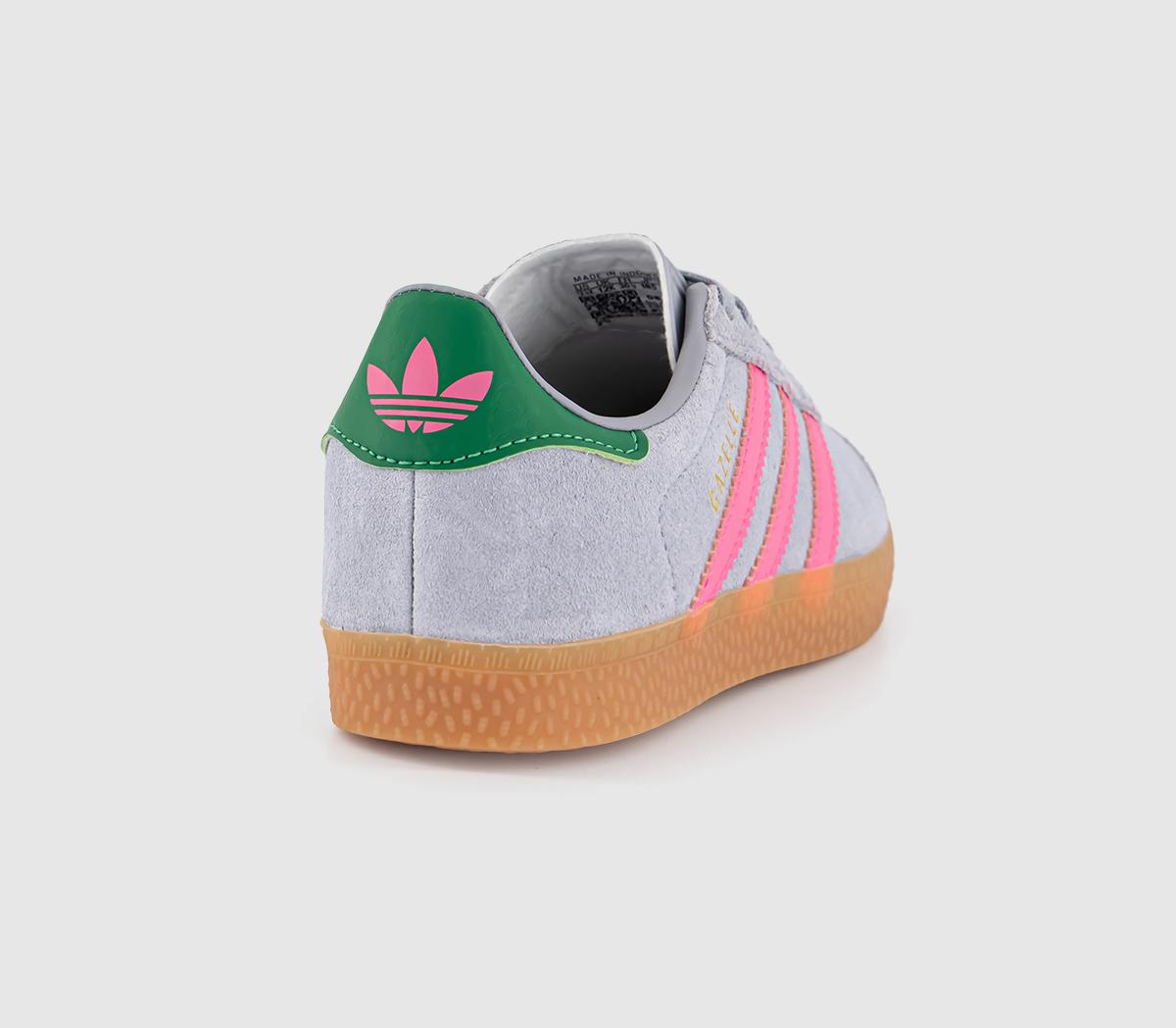 adidasGazelle 2 Kids TrainersHalo Silver Pink Green