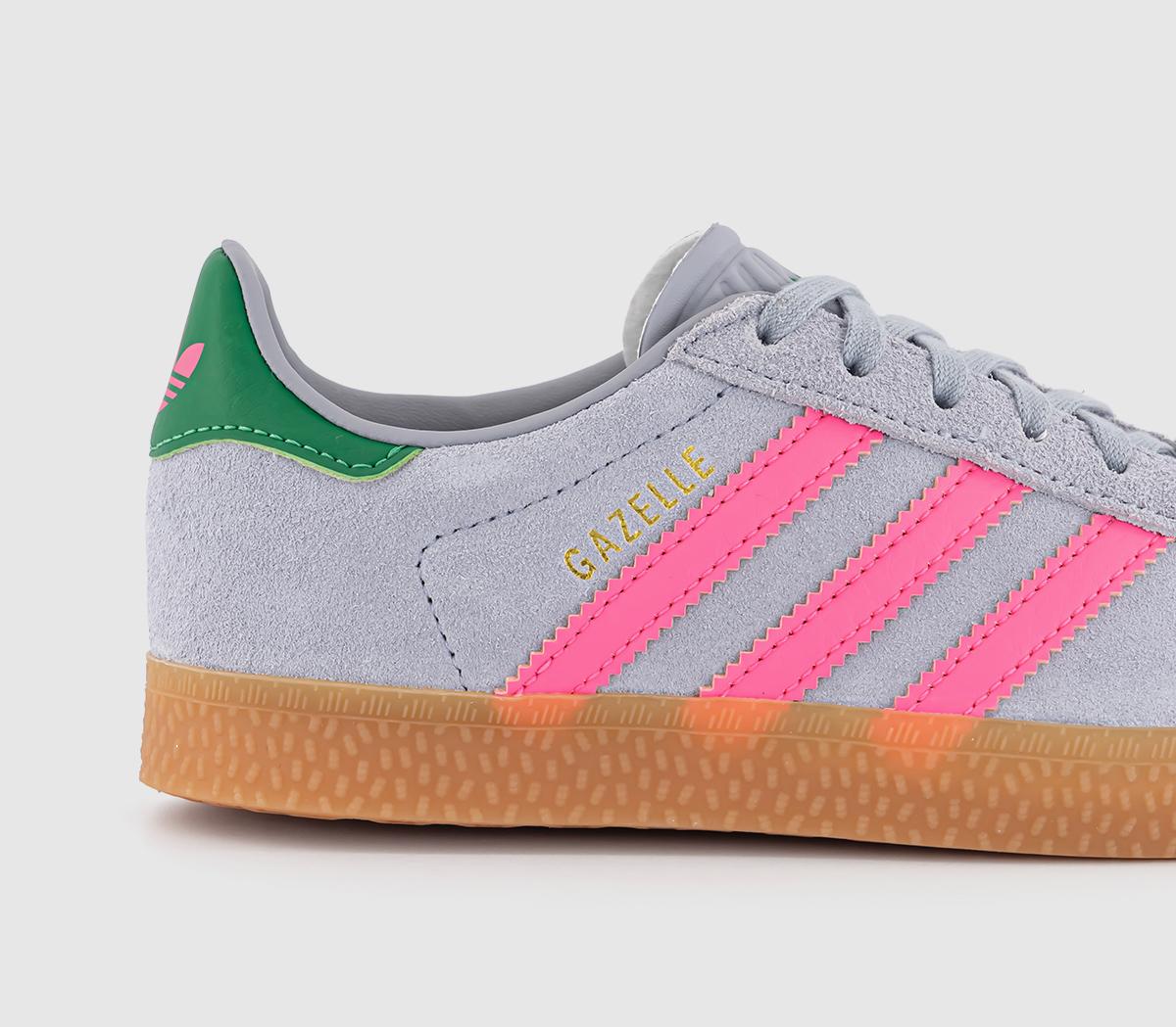 adidasGazelle 2 Kids TrainersHalo Silver Pink Green