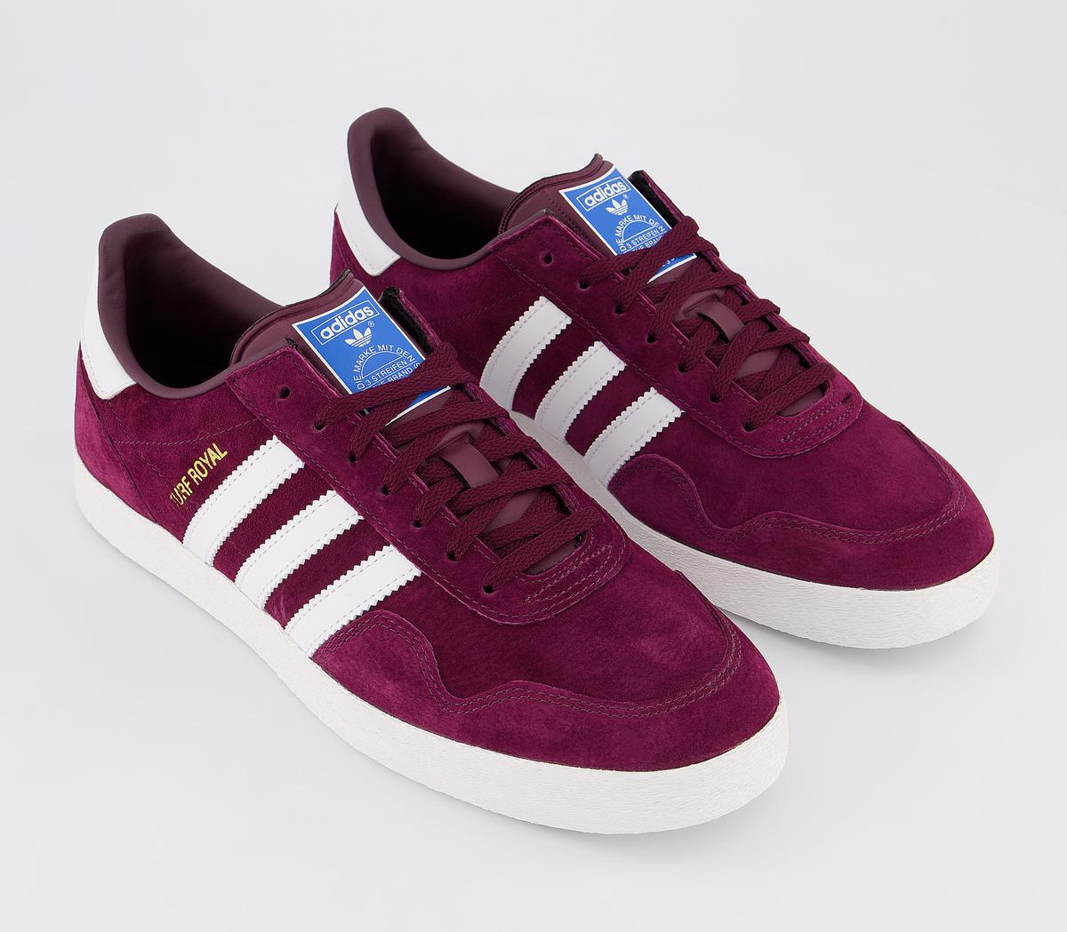 adidas Turf Royal Trainers Maroon White - Women's Trainers