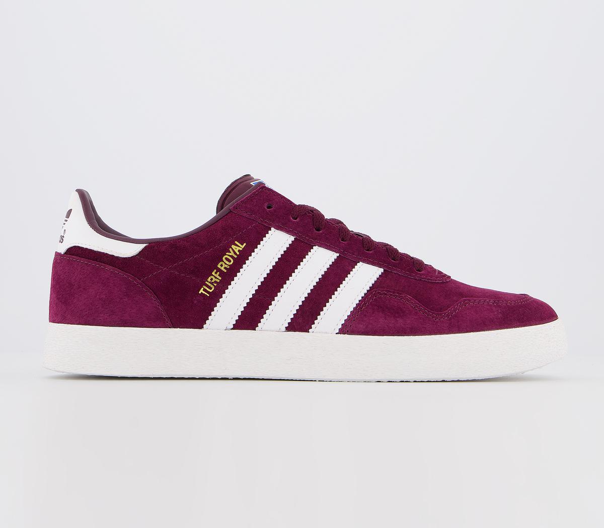 Maroon store adidas trainers