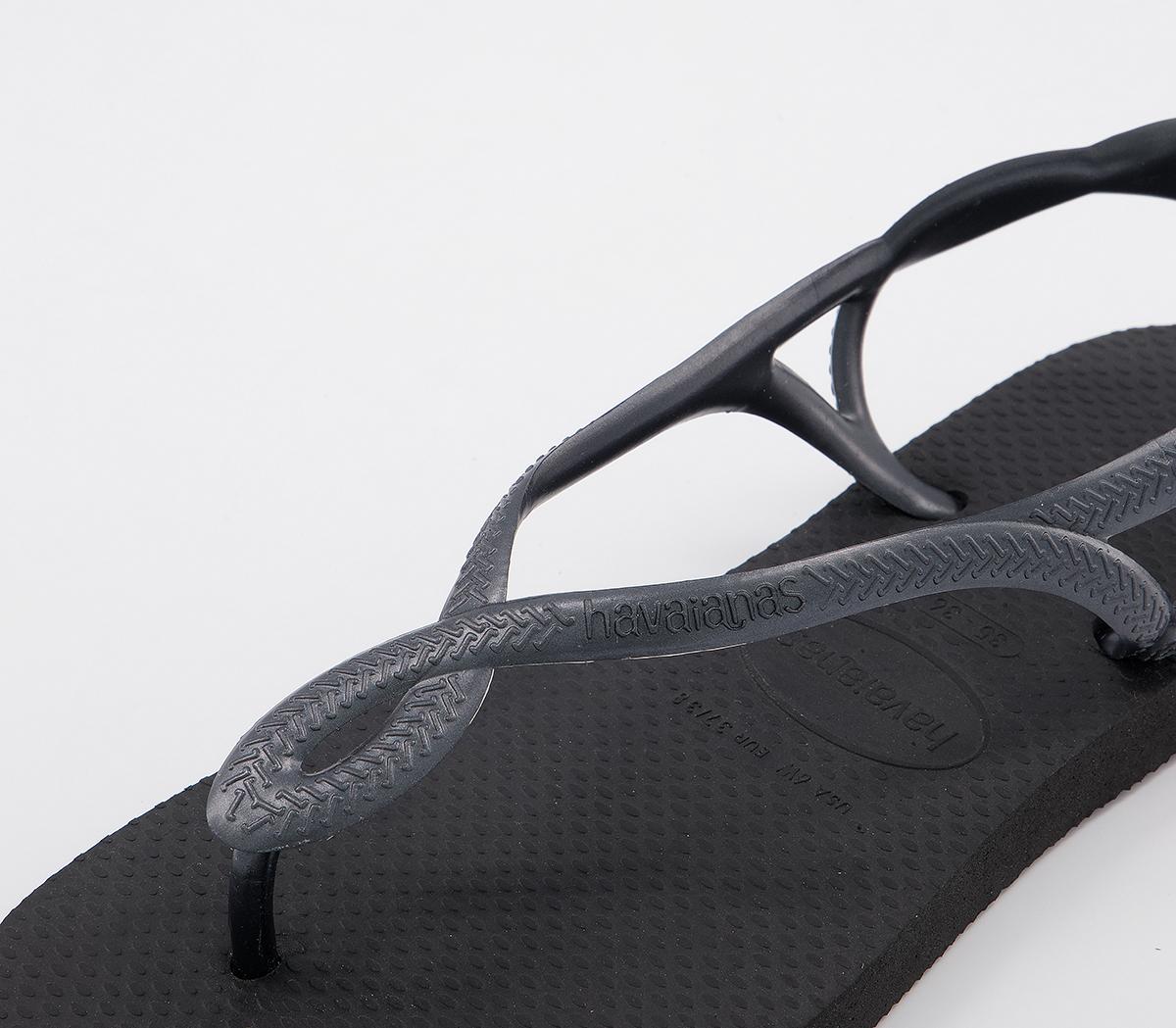 Havaianas Luna Flip Flops Black Women's Sandals