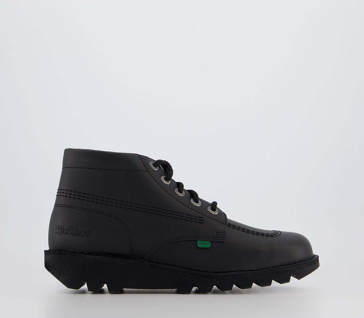 Kick Hi (m) Black Leather Boots