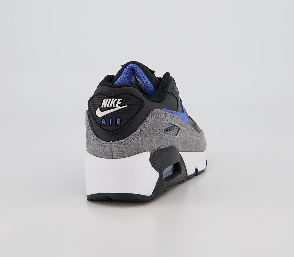 Nike Air Max 90 Ps Trainers Nike Air Max 90 Ps Trainers Black Medium Blue Smoke Grey