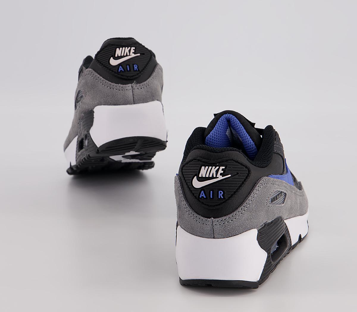 Nike Air Max 90 Ps Trainers Nike Air Max 90 Ps Trainers Black Medium Blue Smoke Grey