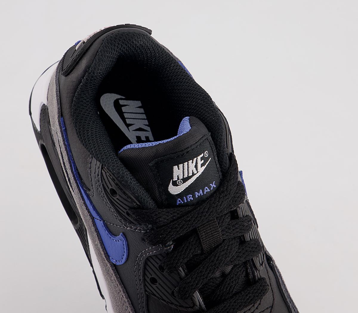 Nike Air Max 90 Ps Trainers Nike Air Max 90 Ps Trainers Black Medium Blue Smoke Grey
