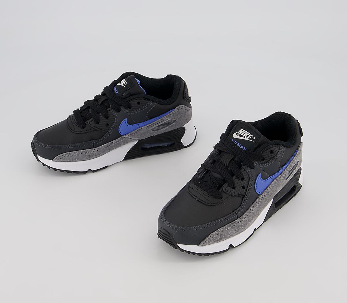 Nike Air Max 90 Ps Trainers Nike Air Max 90 Ps Trainers Black Medium Blue Smoke Grey