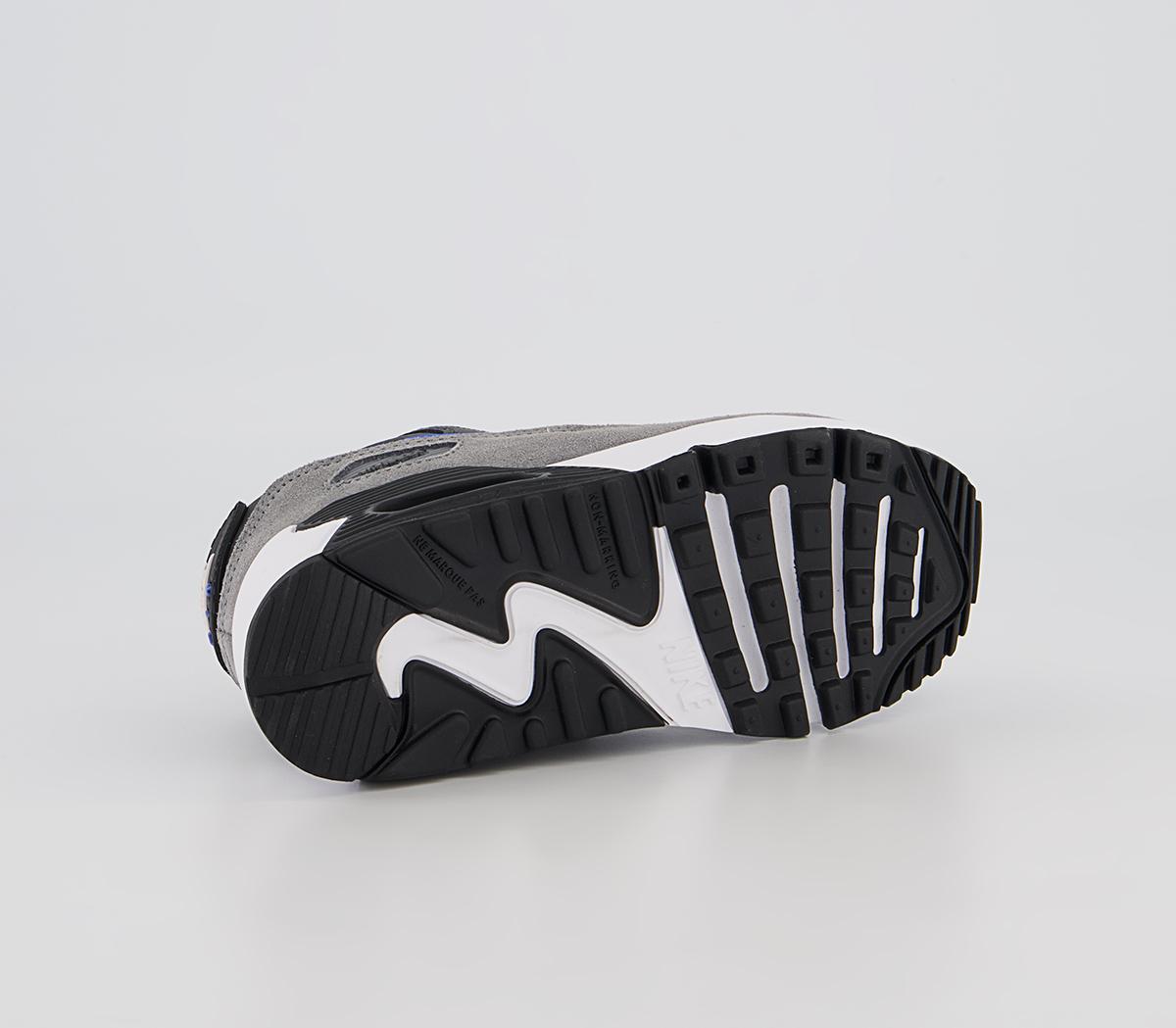 Nike Air Max 90 Ps Trainers Nike Air Max 90 Ps Trainers Black Medium Blue Smoke Grey