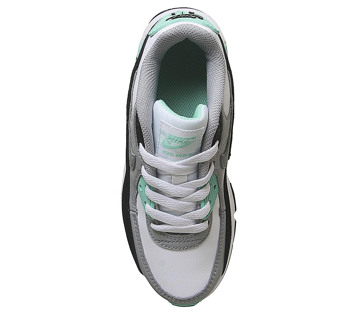 air max 90 trainers white grey hyper turquoise