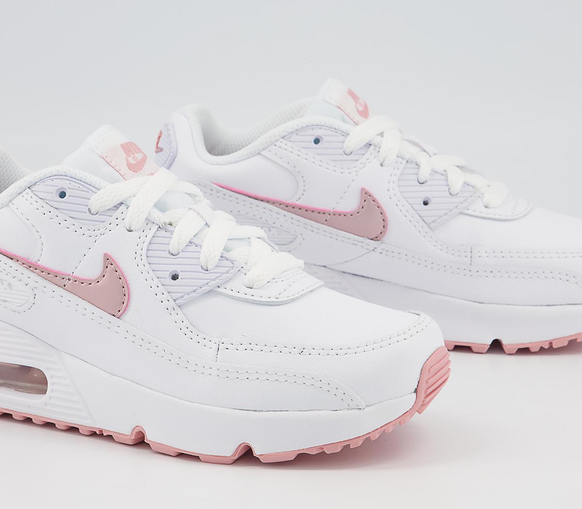 nike air max 90 white pink orange