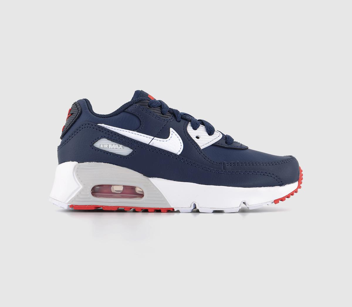 Kids Air Max 90 Ps Trainer Obsidian White Midnight Navy Track Red
