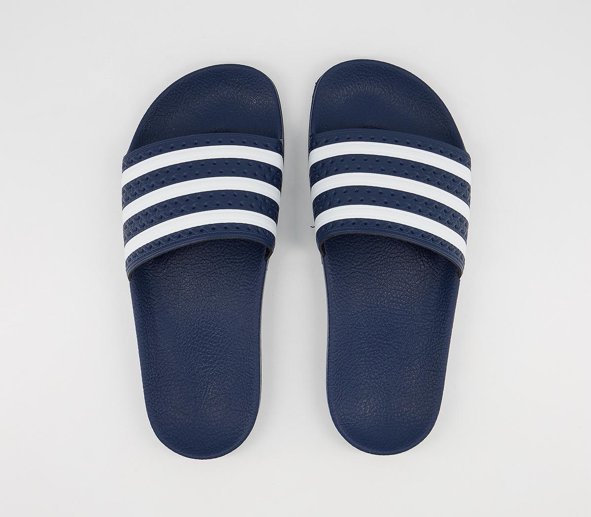 adidas Adilette Sliders Navy White - Women’s Sandals