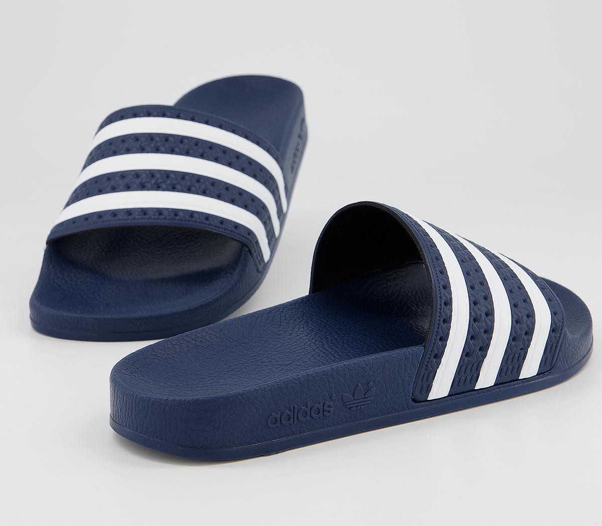 adidas Adilette Sliders Navy White - Women’s Sandals