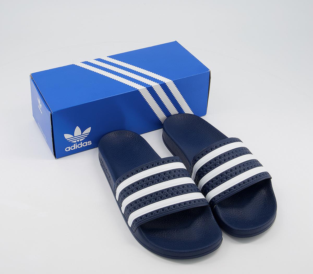 adidas Adilette Sliders Navy White Women’s Sandals