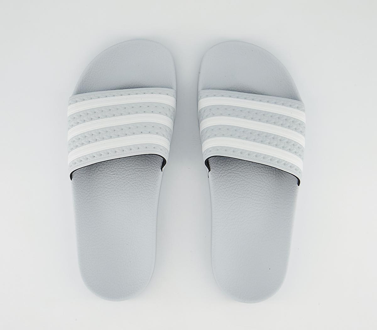 adidas Adilette Sliders adidas Adilette Sliders Blue Tint White