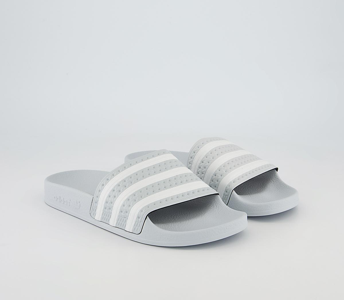 adidas Adilette Sliders adidas Adilette Sliders Blue Tint White
