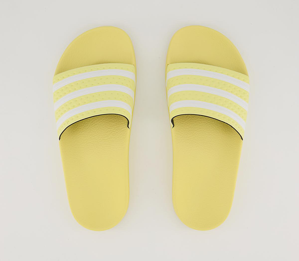 adidas Adilette Sliders adidas Adilette Sliders Yellow White
