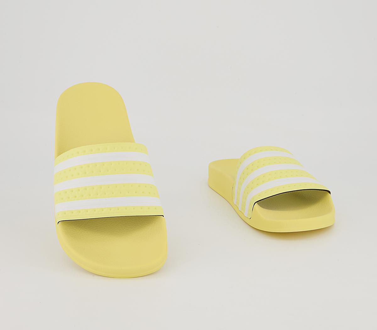 adidas Adilette Sliders adidas Adilette Sliders Yellow White