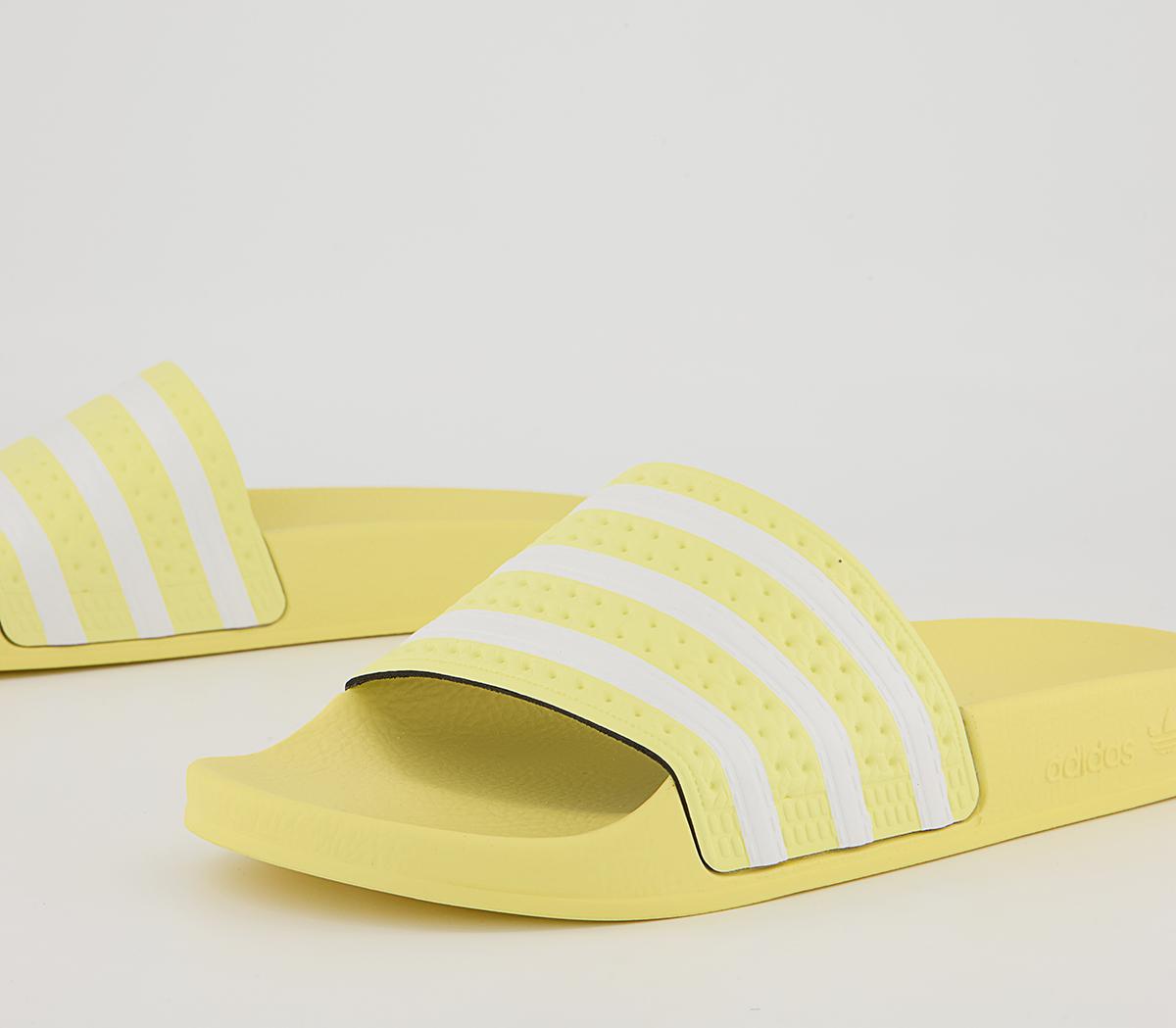 adidas Adilette Sliders adidas Adilette Sliders Yellow White
