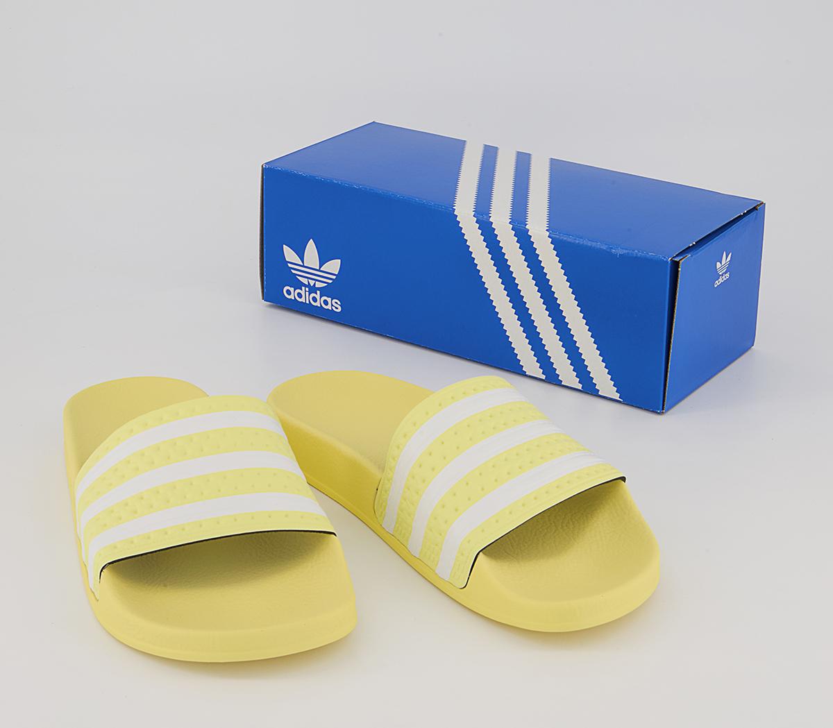 adidas Adilette Sliders adidas Adilette Sliders Yellow White