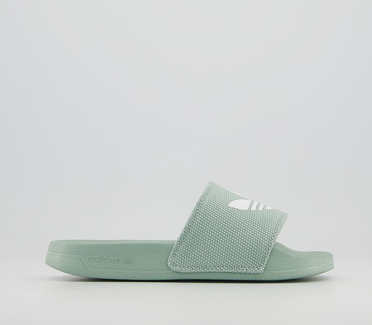 Green discount adidas sliders