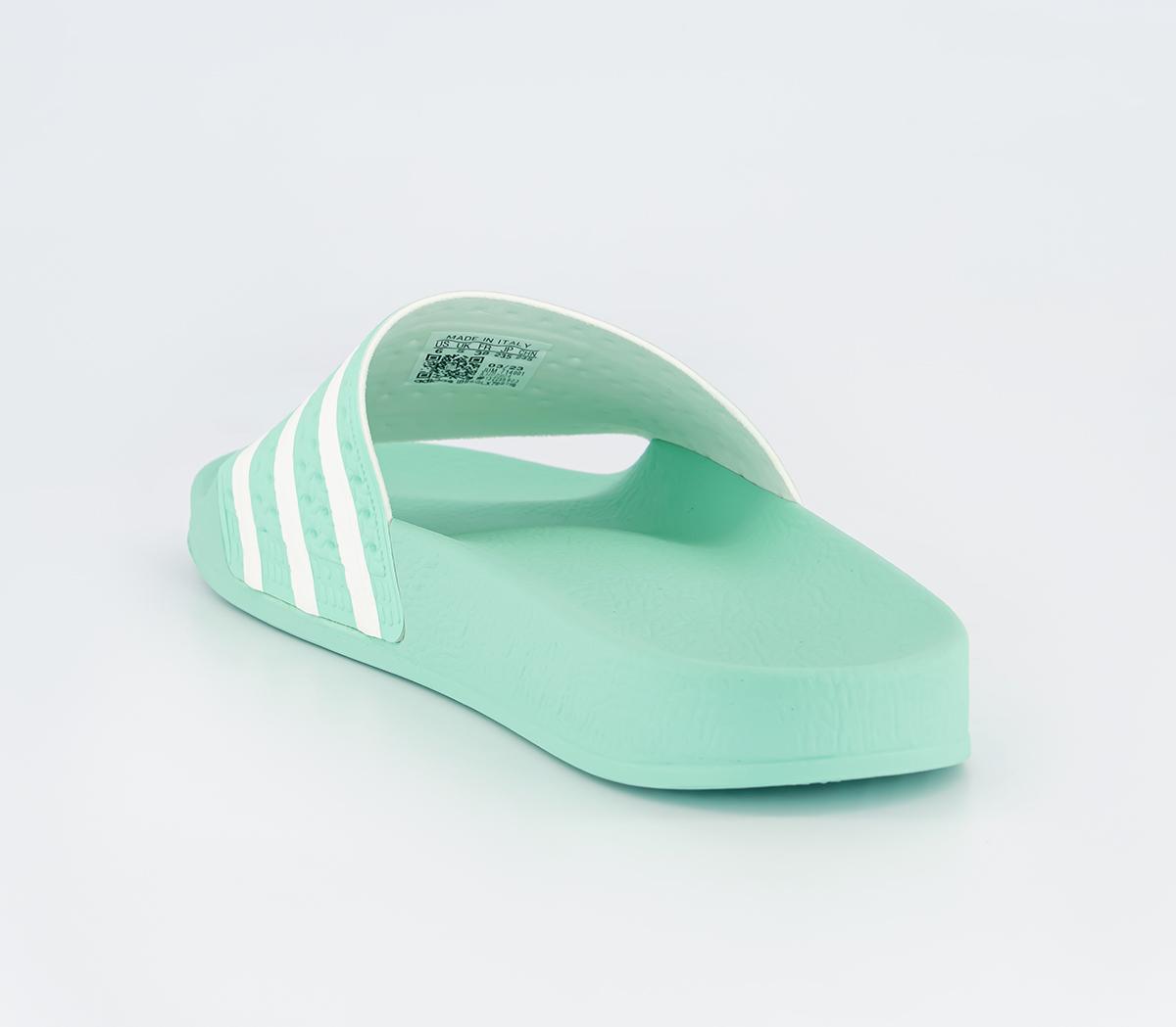 adidas Adilette Sliders Pulse Mint Off White Pulse Mint Women's