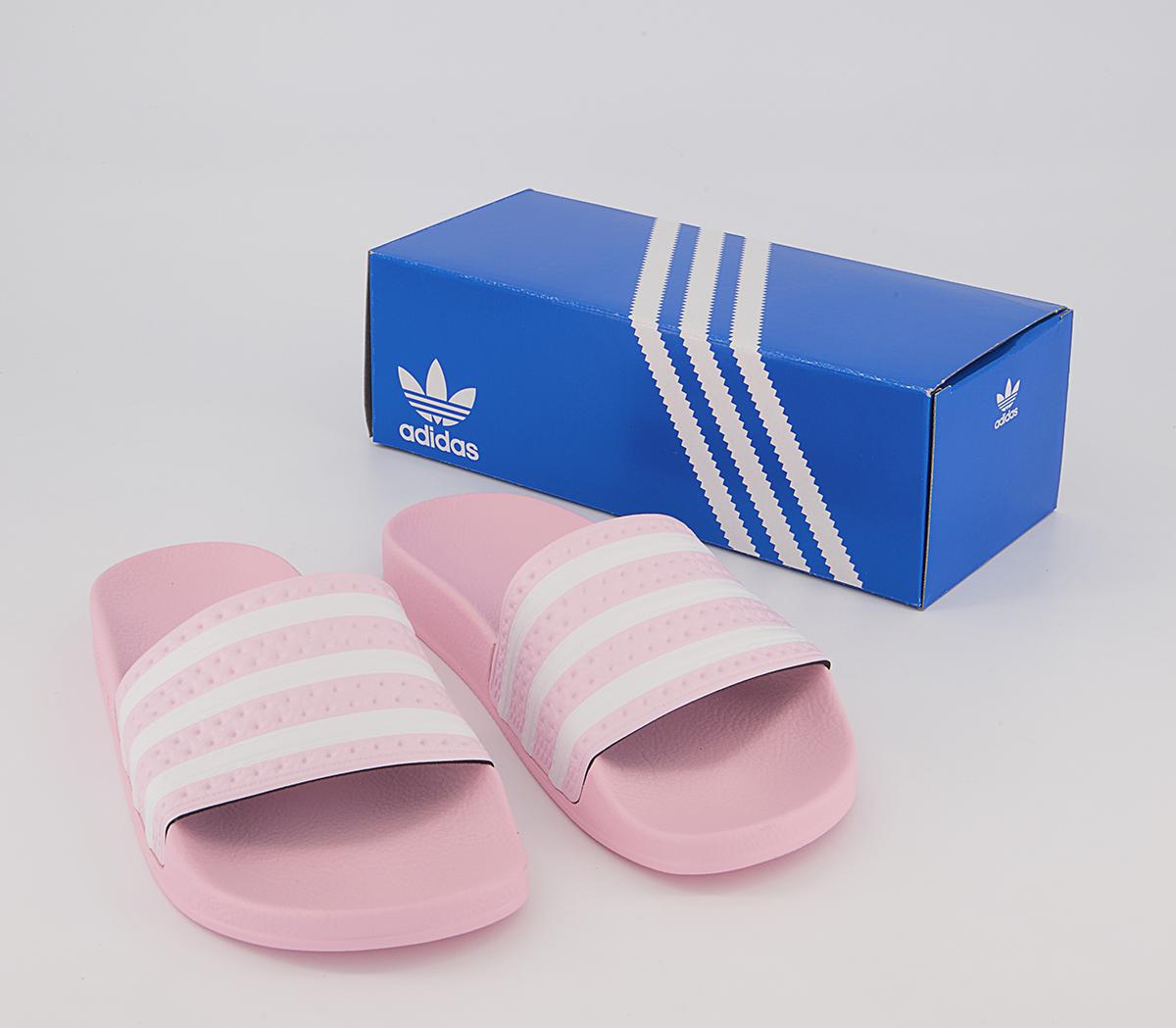 adidas Adilette Sliders adidas Adilette Sliders Pink White