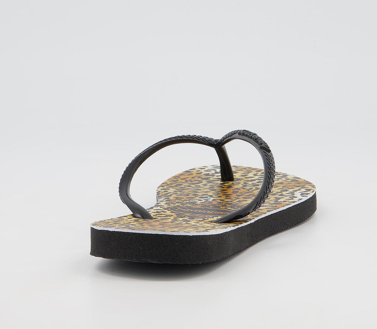 Havaianas Slim Fashion Kids Flip Flops Havaianas Slim Fashion Kids Flip Flops Black Leopard
